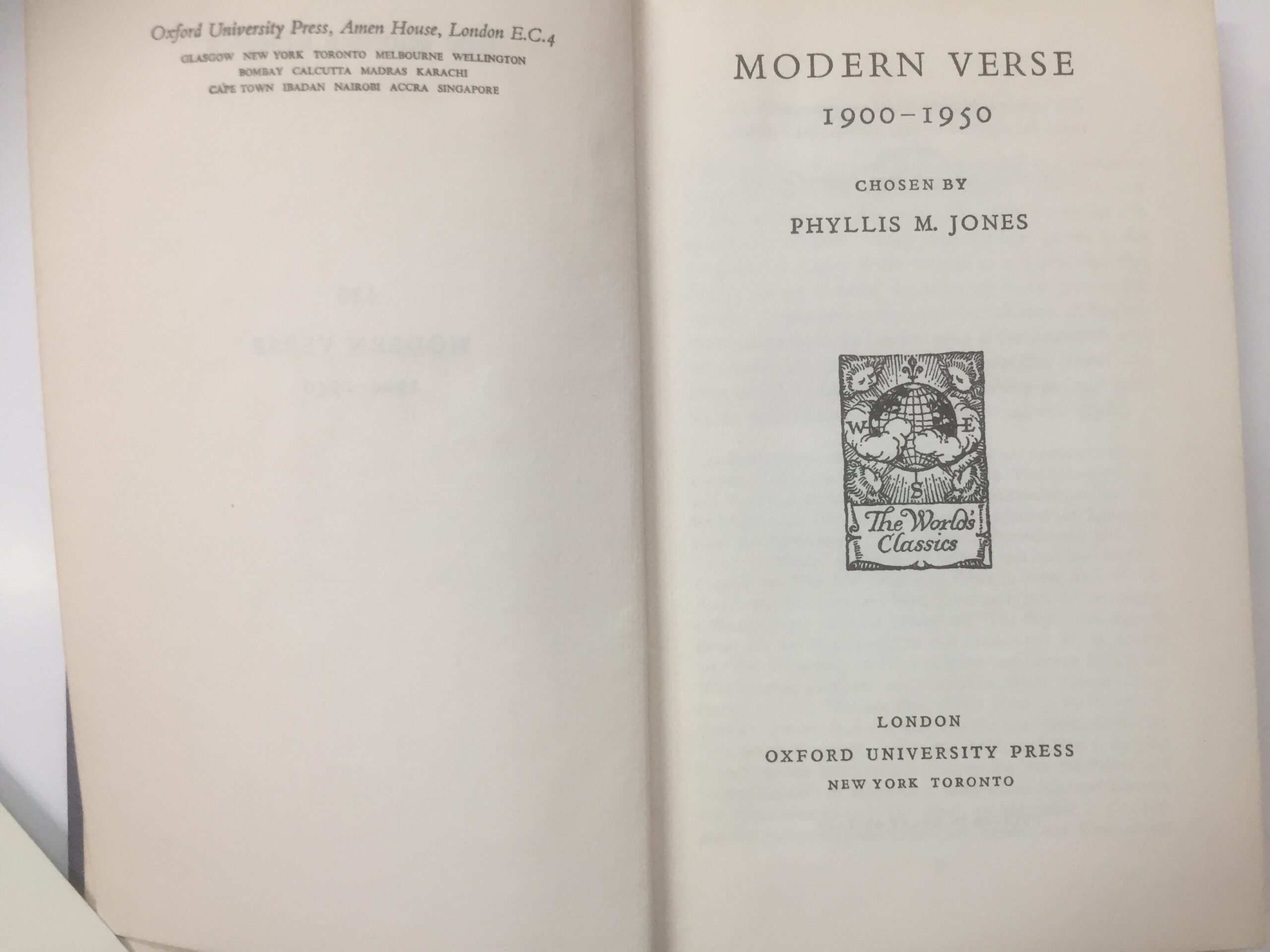 Modern Verse 1900 - 1950